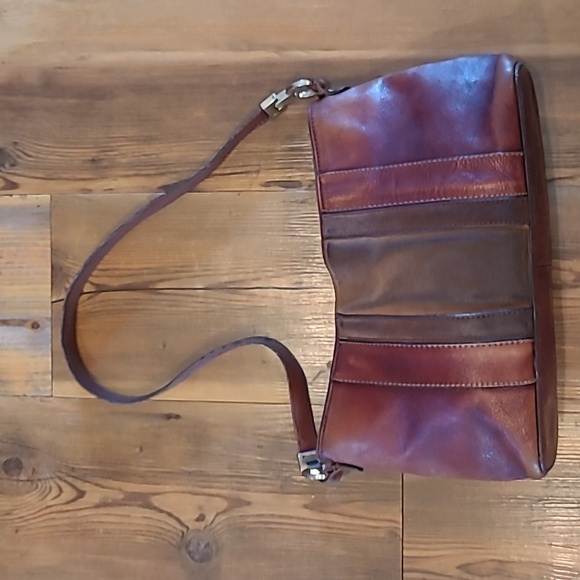 ETIENNE AIGNER Vintage Leather Handbag, Gold Tone Hardware, Tri-color Brown - Picture 2 of 16